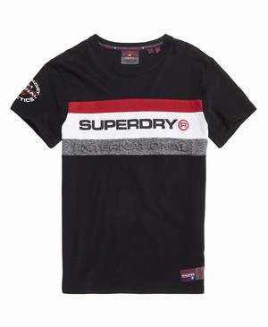 Superdry Trophy Férfi Pólók Fekete | HQKNU1024